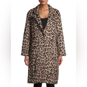 Mark Alan Leopard Print Long Coat